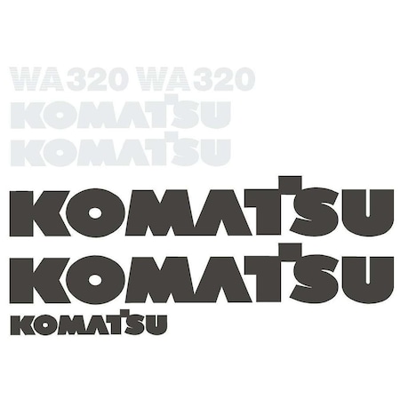 Aftermarket Komatsu Wheel Loader Wa320 Ns Decal Set KOMWA320-3NSDECALSET